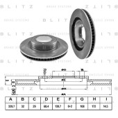Диск тормозной <b>BLITZ BS0347</b>
