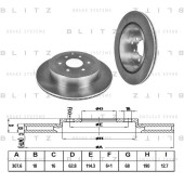 Диск тормозной <b>BLITZ BS0352</b>