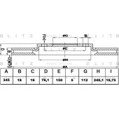 Диск тормозной <b>BLITZ BS0355</b>