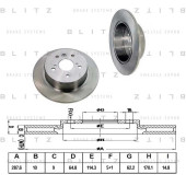 Диск тормозной <b>BLITZ BS0379</b>