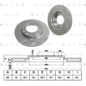 Диск тормозной <b>BLITZ BS0380</b>