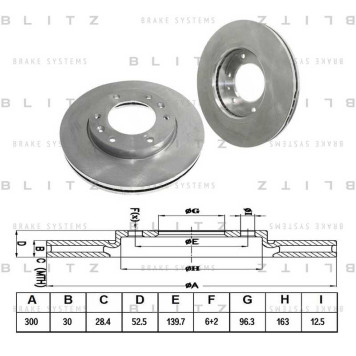 Диск тормозной <b>BLITZ BS0380</b>