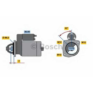 Стартер 12v, 1.7kw <b>BOSCH 0986013240</b>