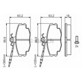 Колодки тормозные дисковые для CITROEN ZX(N2) <b>BOSCH 0 986 461 117</b>