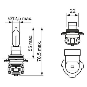 Лампа накаливания HIR2 12V 55W BOSCH 1 987 302 026-2
