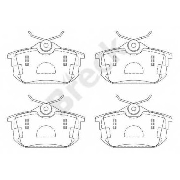 Колодки торм.зад. <b>BRECK 218610070410</b>