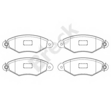 Колодки торм.пер. <b>BRECK 219800070210</b>