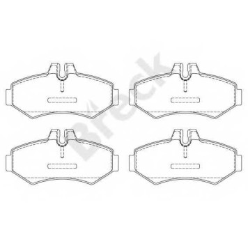 Колодки торм.зад. <b>BRECK 230210070420</b>