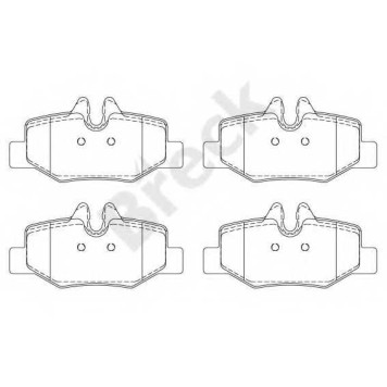 Колодки торм.зад. <b>BRECK 240080070300</b>