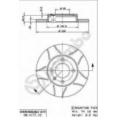Тормозной диск BREMBO 08.4177.75