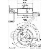 Тормозной диск BREMBO 08.4738.14