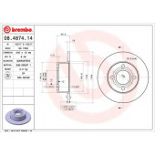 Тормозной диск BREMBO 08.4874.14