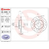 Тормозной диск BREMBO 08.5085.1X
