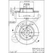 Тормозной диск BREMBO 08.5211.10
