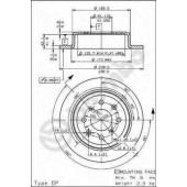 BREMBO 08571910 - диск тормозной задний 08.5719.10 (239х9) 4 отв