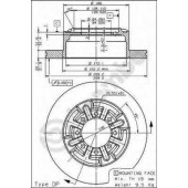 BREMBO 08595210 - диск тормозной задний 08.5952.10 (289х22) 8 отв