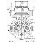 Тормозной диск BREMBO 08.6898.10