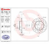 Тормозной диск BREMBO 08.7165.1X