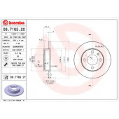 Снят с пр-ва диск тормозной <b>BREMBO 08.7165.20</b>