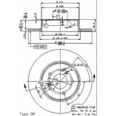BREMBO 08721121 - диск тормозной задний 08.7211.21