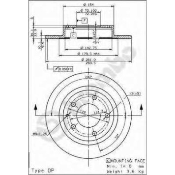 Тормозной диск BREMBO 08.7352.11