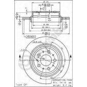 BREMBO 08776511 - диск тормозной задний 08.7765.11 (288х12) 5 отв