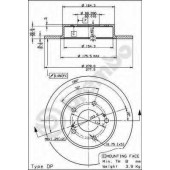 Тормозной диск BREMBO 08.8065.14
