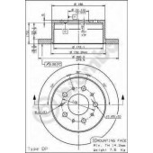 BREMBO 08809430 - диск тормозной задний 08.8094.30 (280х16) 5 отв