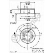 Тормозной диск BREMBO 08.9083.11