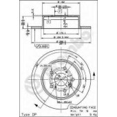 BREMBO 08917910 - диск тормозной задний 08.9179.10 (288х10) 5 отв