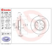 Тормозной диск BREMBO 08.A268.10
