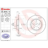 BREMBO 08B04510 - диск тормозной задний 08.B045.10 (290х11) 5 отв