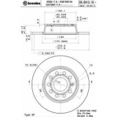 Снят с пр-ва диск тормозной <b>BREMBO 08.B413.10</b>