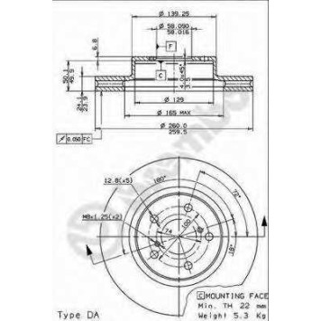 Тормозной диск BREMBO 09.5673.11