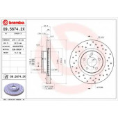 BREMBO 0956742X - диск тормозной передний 09.5674.2X