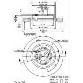Тормозной диск BREMBO 09.5845.20