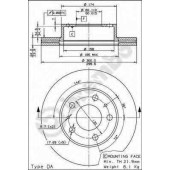 BREMBO 09590614 - диск тормозной передний 09.5906.14 (300х24) 5 отв