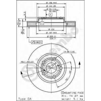 Тормозной диск BREMBO 09.6742.10