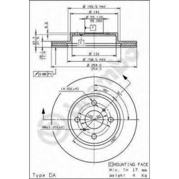 Тормозной диск BREMBO 09.6765.10
