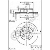 Тормозной диск BREMBO 09.6877.10