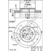 Диск тормозной BREMBO 09.6893.14
