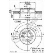 Тормозной диск BREMBO 09.6934.11