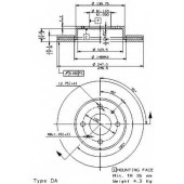 Тормозной диск BREMBO 09.6942.10