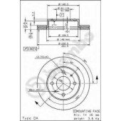 Тормозной диск BREMBO 09.6943.10