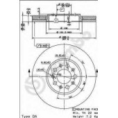 BREMBO 09701021 - диск тормозной передний 09.7010.21