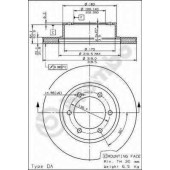BREMBO 09722611 - диск тормозной передний 09.7226.11