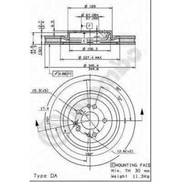 Тормозной диск BREMBO 09.7606.11