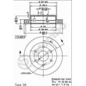 BREMBO 09781514 - диск тормозной передний 09.7815.14