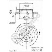 BREMBO 09782510 - диск тормозной передний 09.7825.10 (235х18) 4 отв