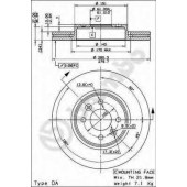 BREMBO 09813721 - диск тормозной передний 09.8137.21 (280х24) 4 отв